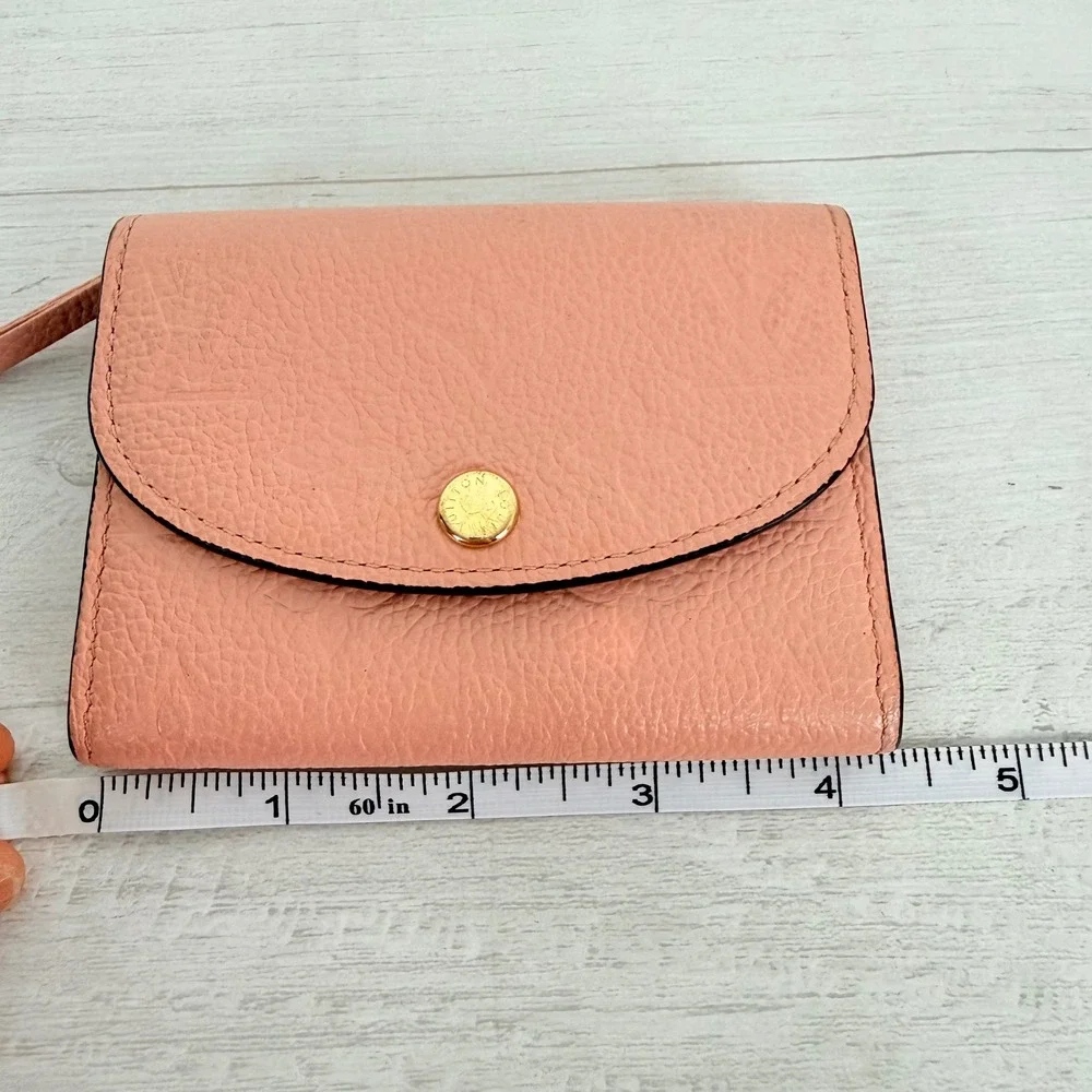 Louis Vuitton Rosalie Coin Purse Peach Pink Monogram Empreinte Leather Wallet